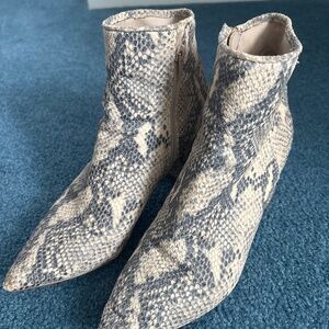Steve Madden snakeskin booties
